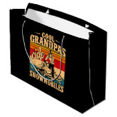 Cool Grandpas rides Snowmobies Snowmobile Snowmob Groot Cadeauzakje (Achterkant Gekanteld)