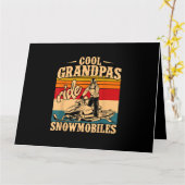 Cool Grandpas rides Snowmobies Snowmobile Snowmob Kaart (Gele Bloem)