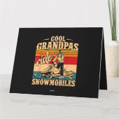 Cool Grandpas rides Snowmobies Snowmobile Snowmob Kaart (Achterkant)