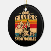 Cool Grandpas rides Snowmobies Snowmobile Snowmob Keramisch Ornament (Links)
