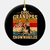 Cool Grandpas rides Snowmobies Snowmobile Snowmob Keramisch Ornament (Achterkant)