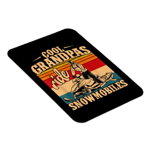 Cool Grandpas rides Snowmobies Snowmobile Snowmob Magneet (Rechterzijde)