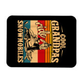 Cool Grandpas rides Snowmobies Snowmobile Snowmob Magneet (Horizontaal)