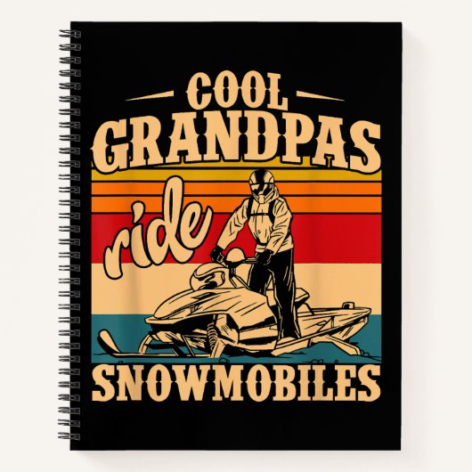 Cool Grandpas rides Snowmobies Snowmobile Snowmob Notitieboek (Voorkant)