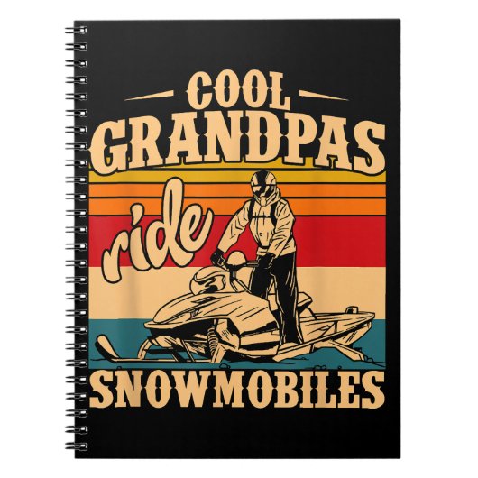 Cool Grandpas rides Snowmobies Snowmobile Snowmob Notitieboek (Voorkant)