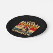 Cool Grandpas rides Snowmobies Snowmobile Snowmob Papieren Bordje (Gekanteld)