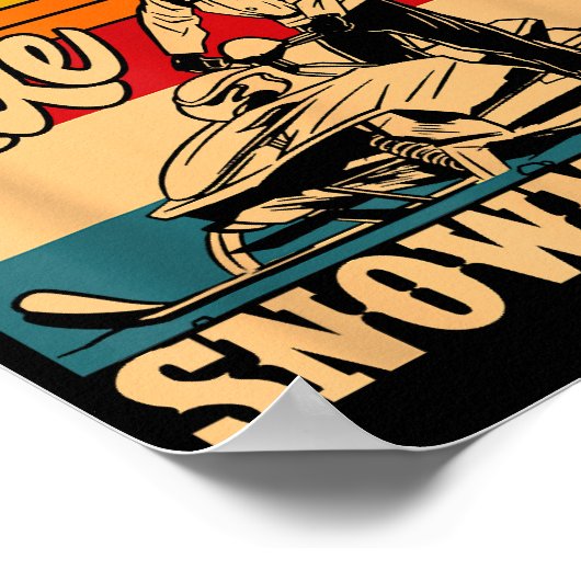 Cool Grandpas rides Snowmobies Snowmobile Snowmob Poster (Hoek)