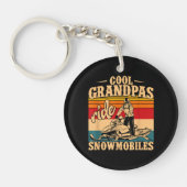 Cool Grandpas rides Snowmobies Snowmobile Snowmob Sleutelhanger (Voorkant)