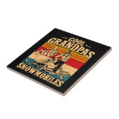 Cool Grandpas rides Snowmobies Snowmobile Snowmob Tegeltje (Zijkant)