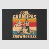 Cool Grandpas rides Snowmobies Snowmobile Snowmob Tissuepapier (Voorkant)