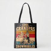 Cool Grandpas rides Snowmobies Snowmobile Snowmob Tote Bag (Voorkant)