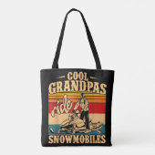 Cool Grandpas rides Snowmobies Snowmobile Snowmob Tote Bag (Achterkant)