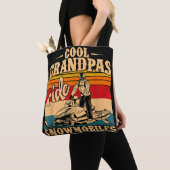 Cool Grandpas rides Snowmobies Snowmobile Snowmob Tote Bag (Dichtbij)