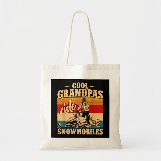 Cool Grandpas rides Snowmobies Snowmobile Snowmob Tote Bag (Voorkant)