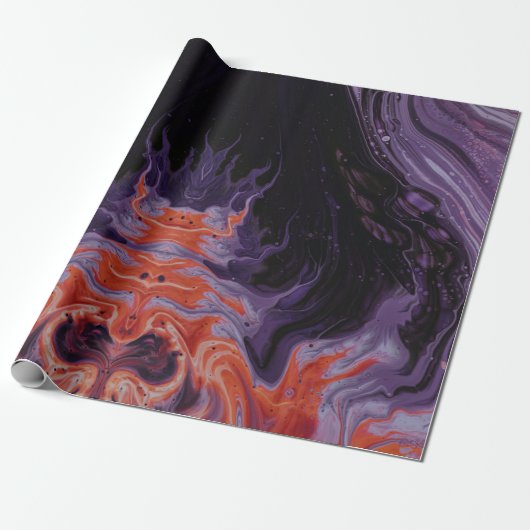 Cool Granite Oil Slick Cadeaupapier (Uitgerold)