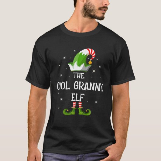 Cool Granny Elf Family Matching Group Christma T-shirt (Voorkant)