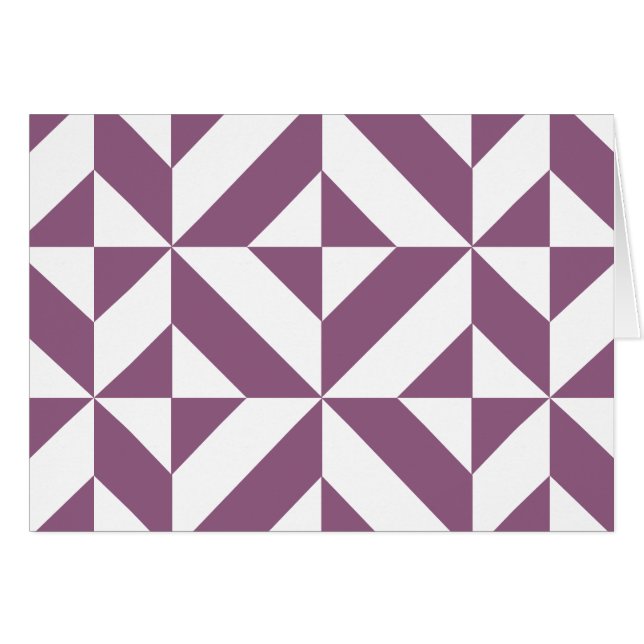 Cool Grape Geometric Deco Cube Pattern (Voorkant Horizontaal)