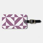 Cool Grape Geometric Deco Cube Pattern Bagagelabel (Voorkant horizontaal)