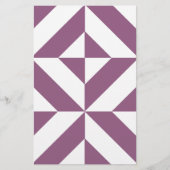Cool Grape Geometric Deco Cube Pattern Briefpapier (Voorkant)