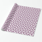 Cool Grape Geometric Deco Cube Pattern Cadeaupapier (Uitgerold)