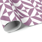 Cool Grape Geometric Deco Cube Pattern Cadeaupapier (Rol Hoek)
