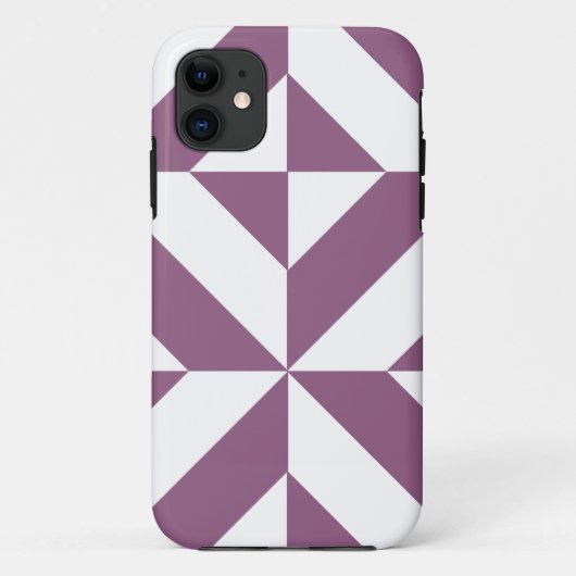 Cool Grape Geometric Deco Cube Pattern Case-Mate iPhone Case (Achterkant)