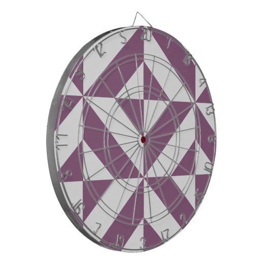 Cool Grape Geometric Deco Cube Pattern Dartbord (Voorkant Links)