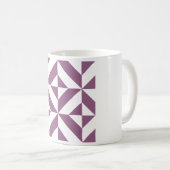 Cool Grape Geometric Deco Cube Pattern Koffiemok (Voorkant rechts)