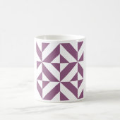 Cool Grape Geometric Deco Cube Pattern Koffiemok (Center)