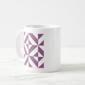 Cool Grape Geometric Deco Cube Pattern Koffiemok (Voorkant links)