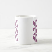 Cool Grape Geometric Deco Cube Pattern Koffiemok (Center)