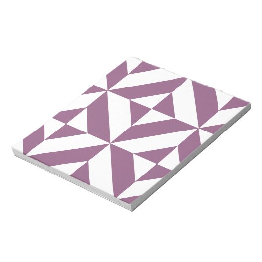 Cool Grape Geometric Deco Cube Pattern Notitieblok (Linkerzijde)