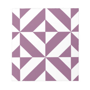 Cool Grape Geometric Deco Cube Pattern Notitieblok