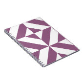 Cool Grape Geometric Deco Cube Pattern Notitieboek (Rechterzijde)