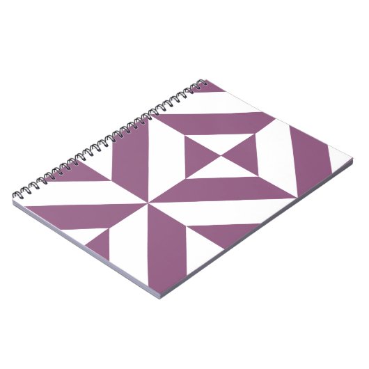 Cool Grape Geometric Deco Cube Pattern Notitieboek (Linkerzijde)