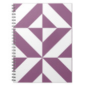 Cool Grape Geometric Deco Cube Pattern Notitieboek (Voorkant)