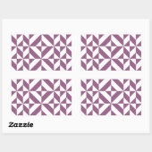 Cool Grape Geometric Deco Cube Pattern Rechthoekige Sticker (Vel)