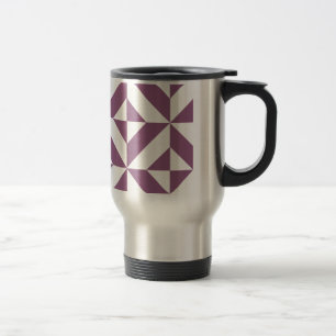 Cool Grape Geometric Deco Cube Pattern Reisbeker