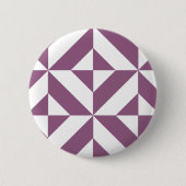 Cool Grape Geometric Deco Cube Pattern Ronde Button 5,7 Cm (Voorkant)