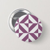 Cool Grape Geometric Deco Cube Pattern Ronde Button 5,7 Cm (Voorkant /achterkant)