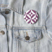 Cool Grape Geometric Deco Cube Pattern Ronde Button 5,7 Cm (In situ)