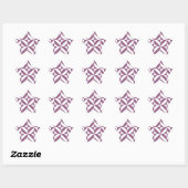 Cool Grape Geometric Deco Cube Pattern Ster Sticker (Vel)