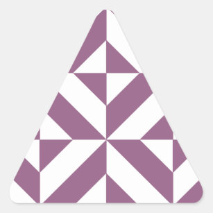 Cool Grape Geometric Deco Cube Pattern Sticker