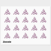 Cool Grape Geometric Deco Cube Pattern Sticker (Vel)