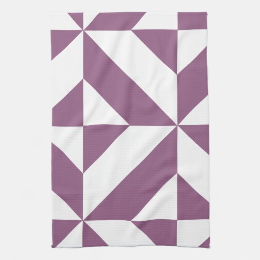 Cool Grape Geometric Deco Cube Pattern Theedoek (Verticaal)
