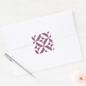 Cool Grape Geometric Deco Cube Pattern Vierkante Sticker (Envelop)