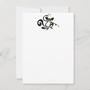 Cool graphic AYE-AYE - Primaat - Lemur - Madagaska Kaart