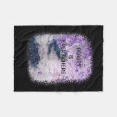 Cool Graphic, Beauty is overal Inspirerend Q Fleece Deken (Voorkant (Horizontaal))