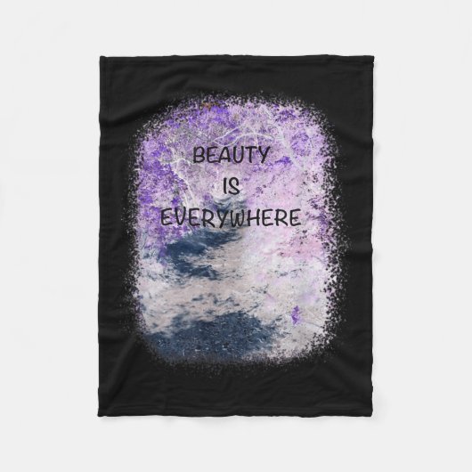 Cool Graphic, Beauty is overal Inspirerend Q Fleece Deken (Voorkant)