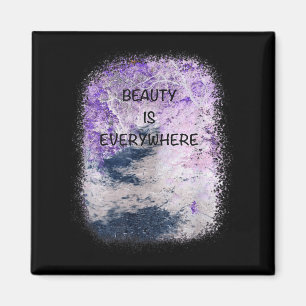 Cool Graphic, Beauty is overal Inspirerend Q Magneet